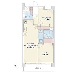 センチュリー横浜関内 1SLDKの間取図画像