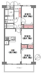 天王寺スカイハイツ 3LDKの間取図画像