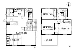南海高野線 林間田園都市駅 バス15分 あやの台１丁目東下車 徒歩2分 4LDKの間取り