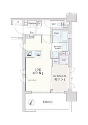 クリオラベルヴィ赤羽東 1LDKの間取図画像