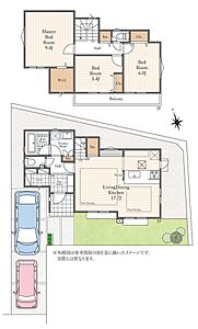 間取り：庭付きの開放感のある間取りです！