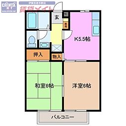 フラット立石 2Kの間取図画像