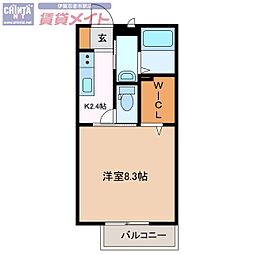 ハイツ.エクレール 1Kの間取図画像
