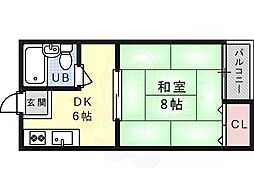 コーポ川上 1DKの間取図画像