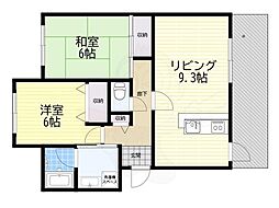 プレミールコート青葉丘 2LDKの間取図画像