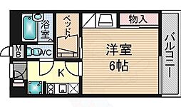 レオパレスリビエールブランシェ 1Kの間取図画像