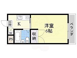 ネバーランド21 1Kの間取図画像