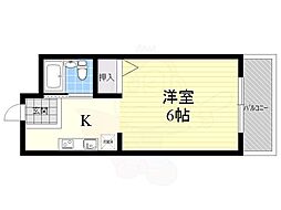 レインボーハイツ 1Kの間取図画像