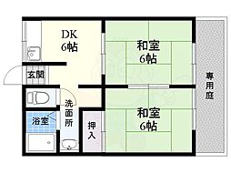 日吉マンション 2Kの間取図画像