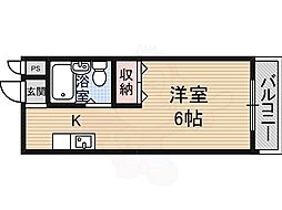 ウエストコート ワンルームの間取図画像