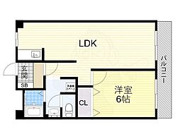 パークハイツミシマ 1LDKの間取図画像