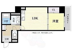 山崎マンション16高槻芥川 1LDKの間取図画像
