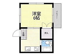 タツミマンション 1Kの間取図画像