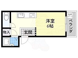 ハイネスゴールド ワンルームの間取図画像