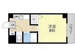 ピュア大畑 1Kの間取図画像