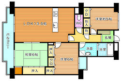 ライフプラザ工大前弐番館 3LDKの間取図画像