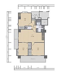 メゾンモンブラン鷹の巣 3LDKの間取図画像
