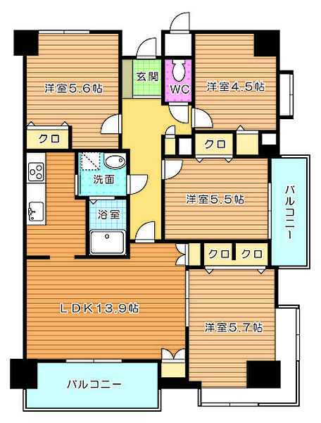 間取りを拡大表示