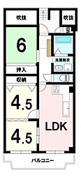 ヴァンヴェール遺伝坂2号 3LDKの間取図画像