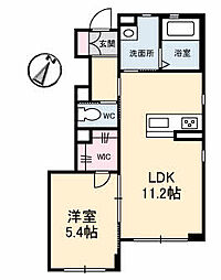 プレミアス中央町 1LDKの間取図画像