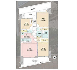 中野坂上パーク・ホームズ 3LDKの間取図画像