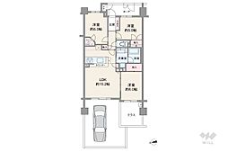 グランシュテル中野坂上 3LDKの間取図画像