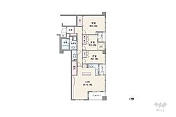 白鷺パークハウス 3LDKの間取図画像