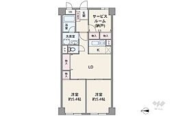 ジョリーメゾンヌベル下落合 2SLDKの間取図画像