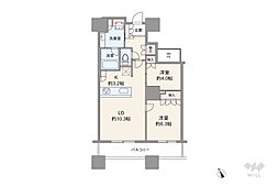 ザ・パークハウス西新宿タワー60 2LDKの間取図画像