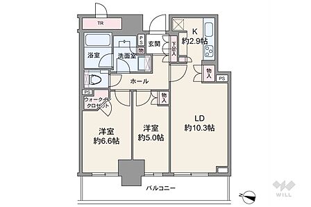 2LDK 間取り