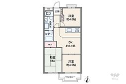 パークハイム上井草 3DKの間取図画像