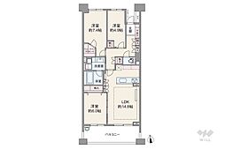 インザパーク荻窪 3LDKの間取図画像