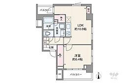 ヴェルティ中野 1LDKの間取図画像