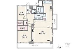 ハイネスロフティ 2LDKの間取図画像