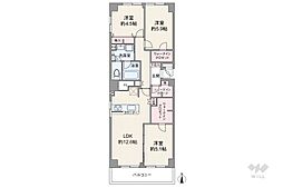 中銀三鷹マンシォン 3LDKの間取図画像