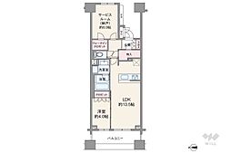 マジェスティハウス新宿御苑パークナード 1SLDKの間取図画像