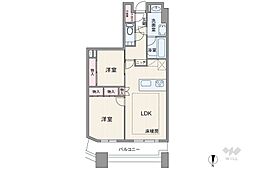 コンシェリア西新宿タワーズウエスト 2LDKの間取図画像