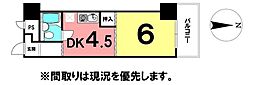 アルファガーデン本町 1DKの間取図画像