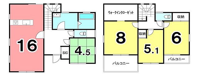 間取り 高知市鴨部3丁目