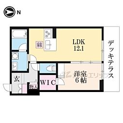 シャーメゾンFUJIMOTO2 1LDKの間取図画像