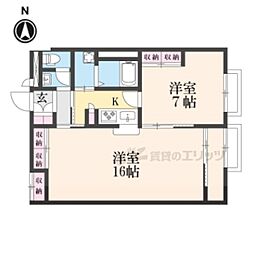 レオパレスヴィラージュE 1LDKの間取図画像