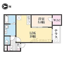 (仮称)ジーメゾン大和郡山ルクディ 1LDKの間取図画像