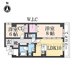 アルペンローゼ 2LDKの間取図画像