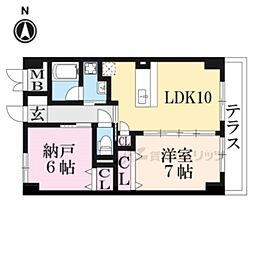アルペンローゼ 2LDKの間取図画像