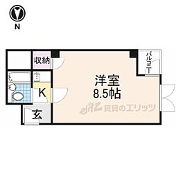 メゾンヒグチ 1Kの間取図画像