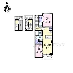 サクセスユーミン 2LDKの間取図画像