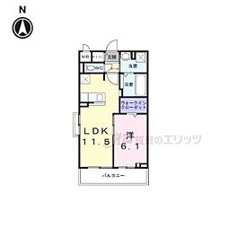 Ｓｕｎｌｉｔ大和郡山 3階1LDKの間取り