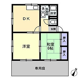 ソルトフィールドN.M.D 2DKの間取図画像