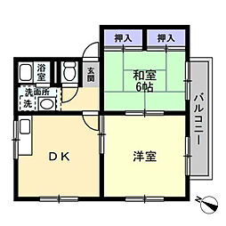 間取図画像 2DK