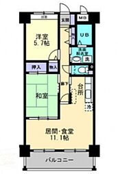 メゾンプロスペール 2LDKの間取図画像